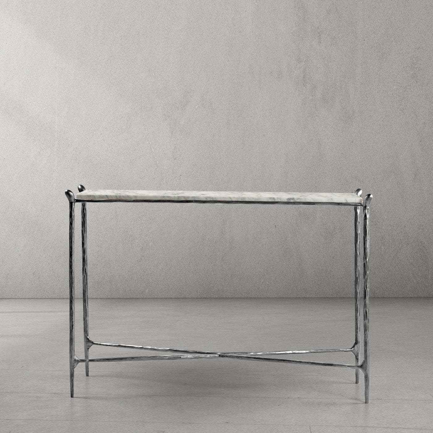 Thaddeus Rectangle Horn Marble Console Table