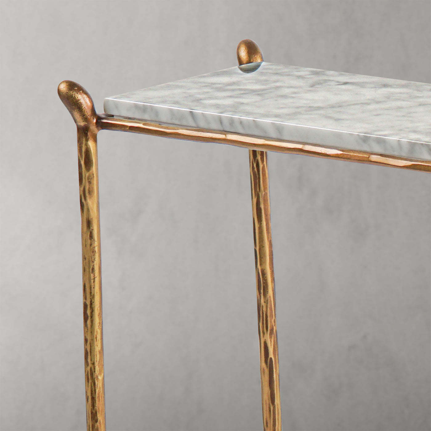 Thaddeus Rectangle Horn Marble Console Table