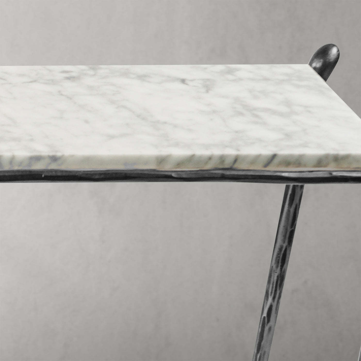Thaddeus Rectangle Horn Marble Console Table