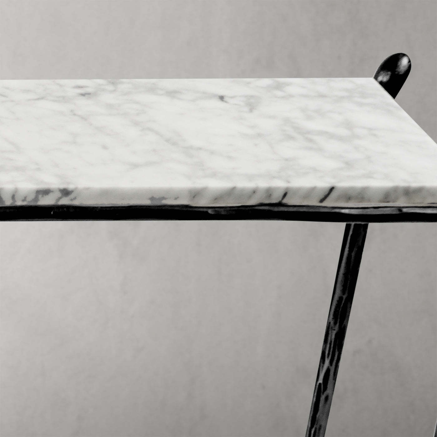 Thaddeus Rectangle Horn Marble Console Table