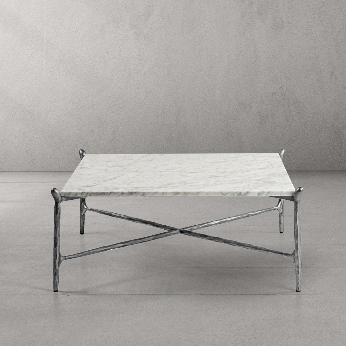 Thaddeus Square Horn Marble Coffee Table 39" 50"