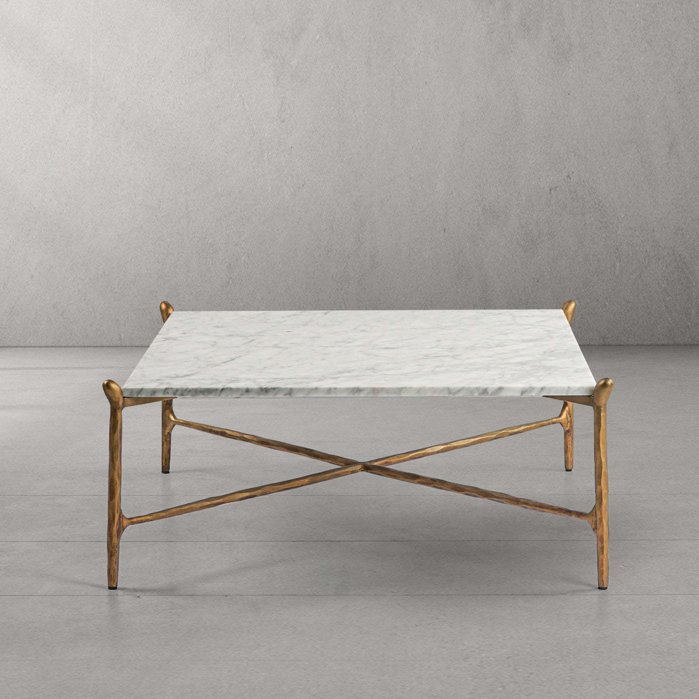 Thaddeus Square Horn Marble Coffee Table 39" 50"