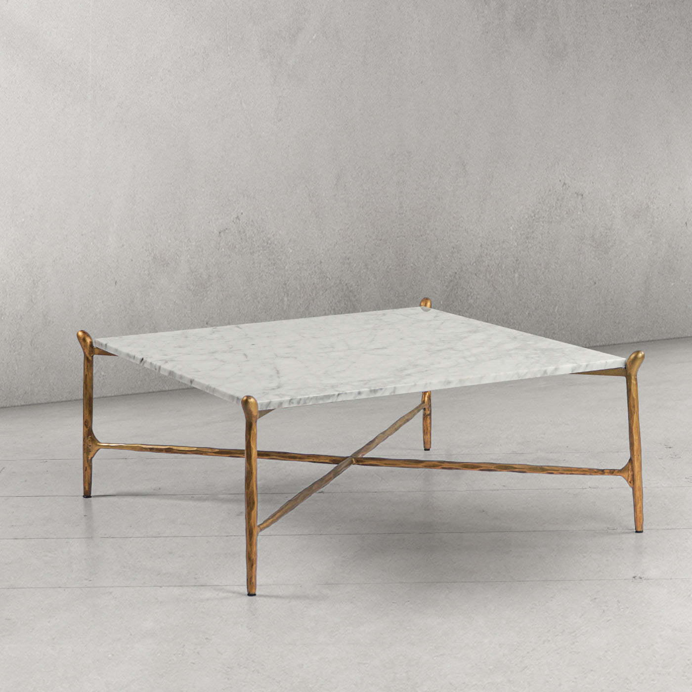 Thaddeus Square Horn Marble Coffee Table 39" 50"