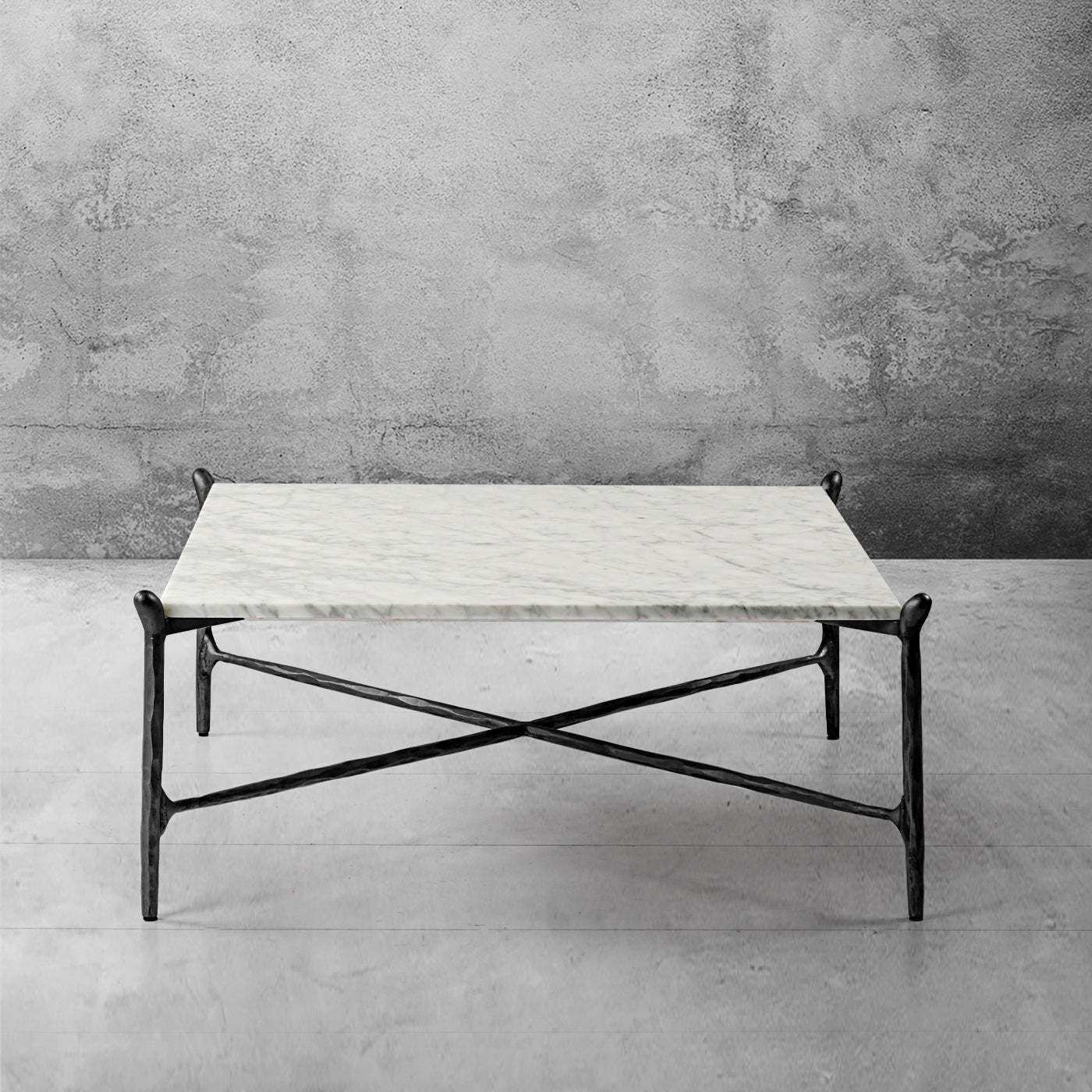 Thaddeus Square Horn Marble Coffee Table 39" 50"