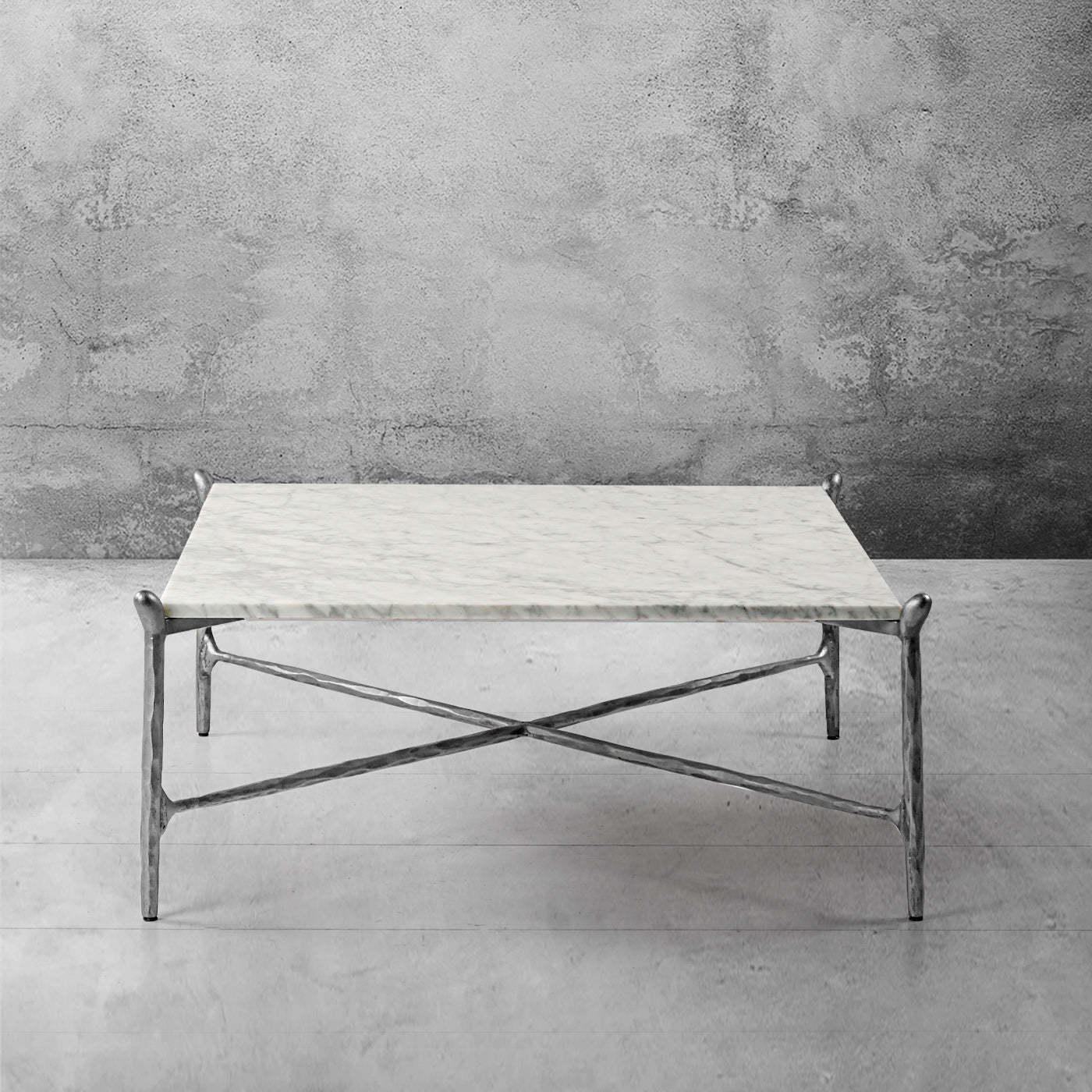 Thaddeus Square Horn Marble Coffee Table 39" 50"