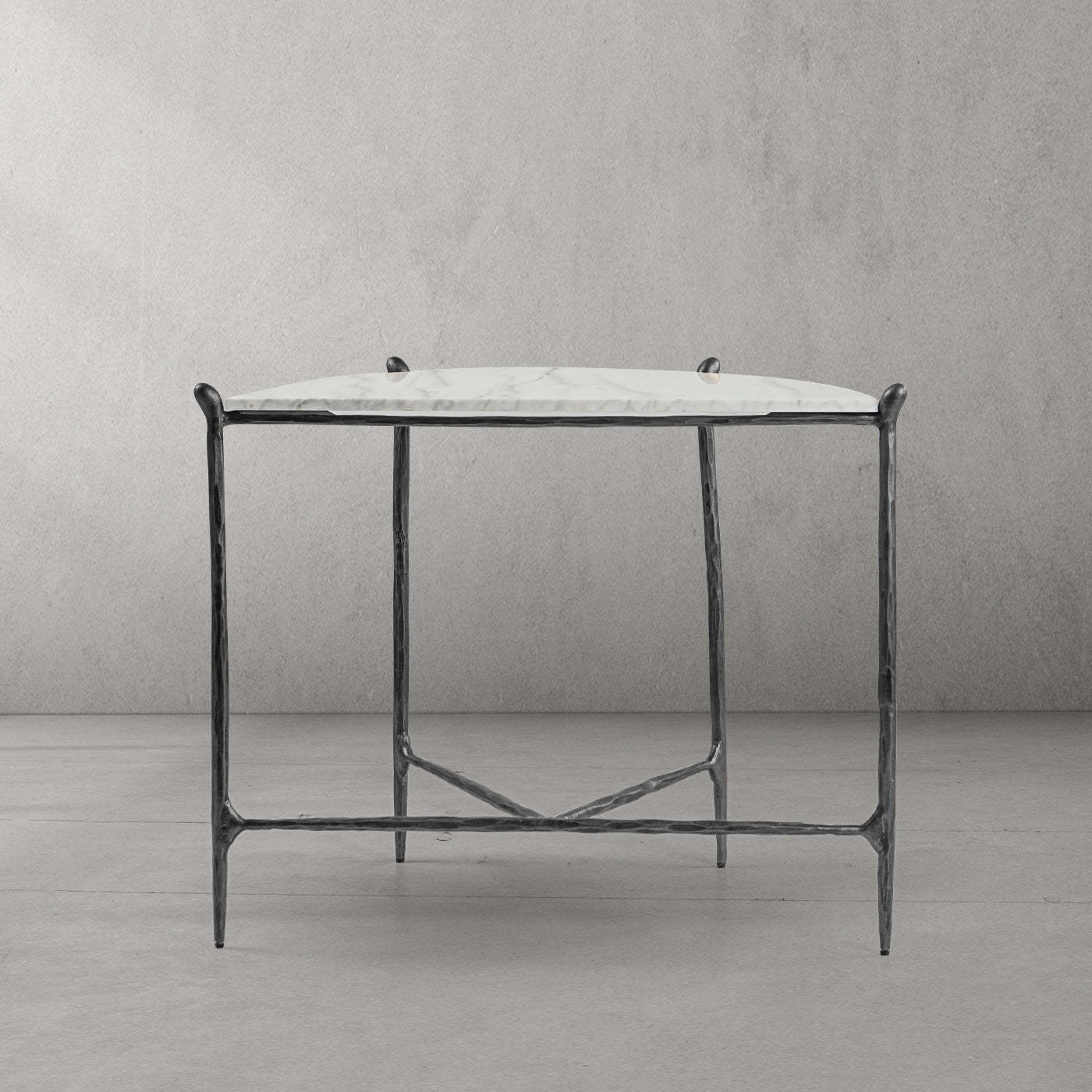 Thaddeus Horn Semi-Circle Marble Console Table