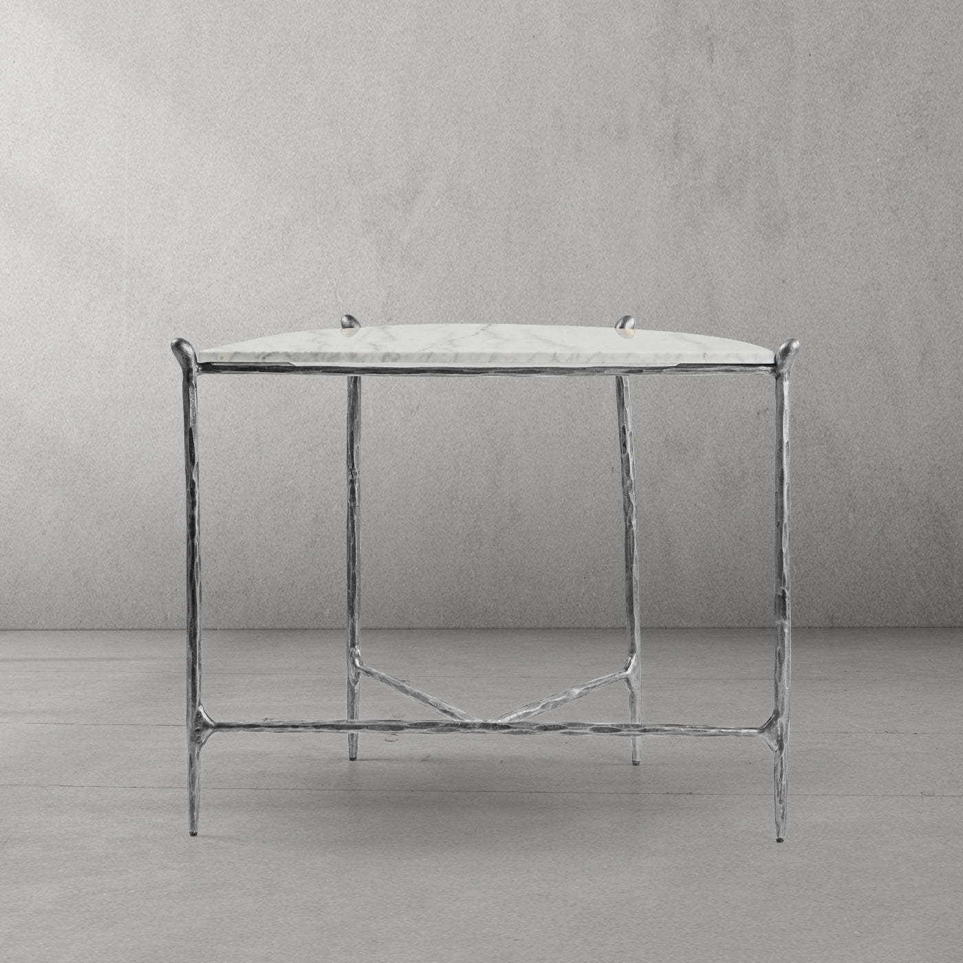 Thaddeus Horn Semi-Circle Marble Console Table
