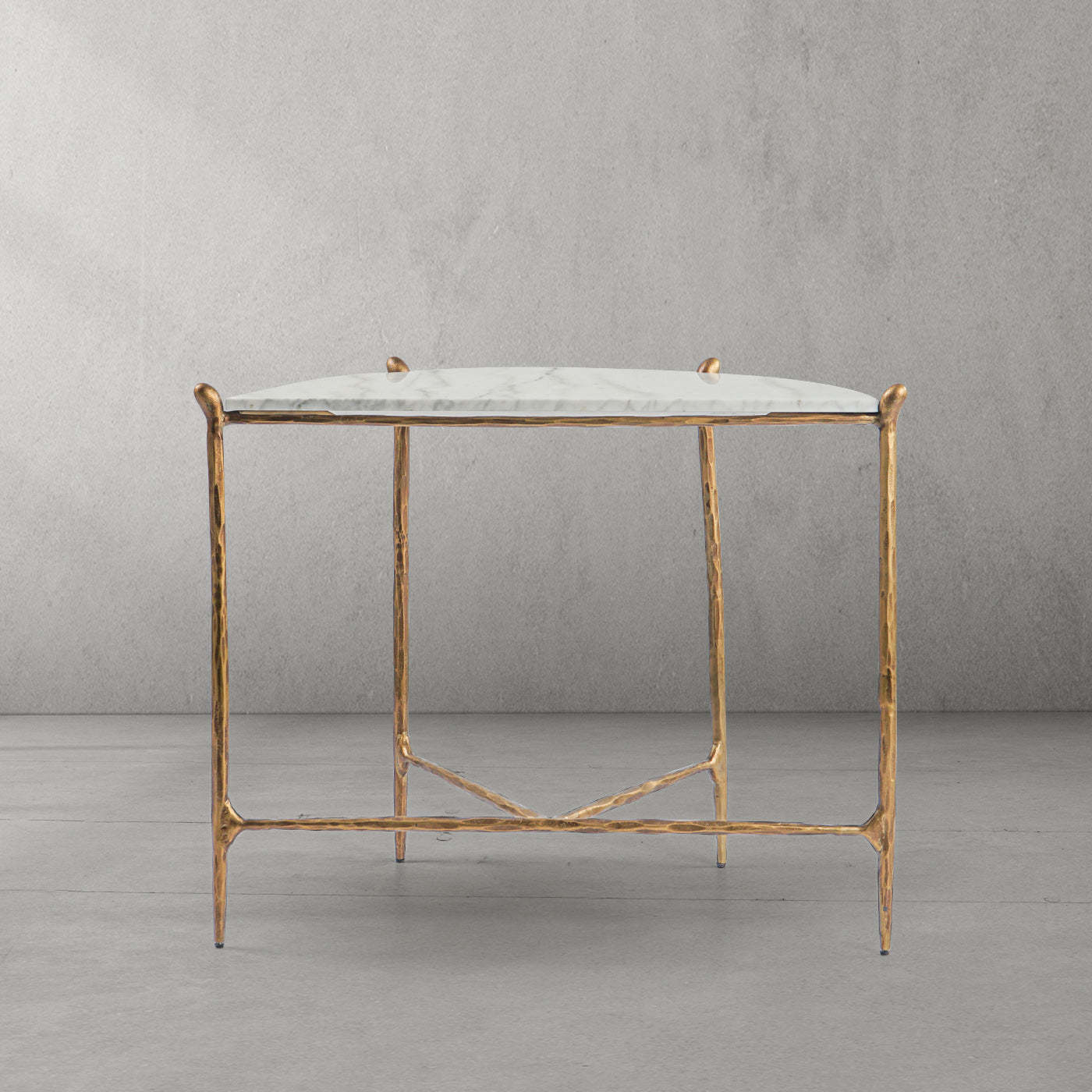 Thaddeus Horn Semi-Circle Marble Console Table