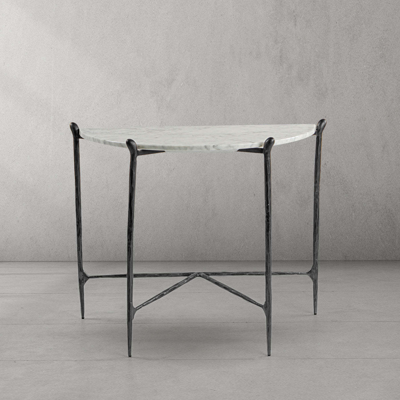 Thaddeus Horn Semi-Circle Marble Console Table