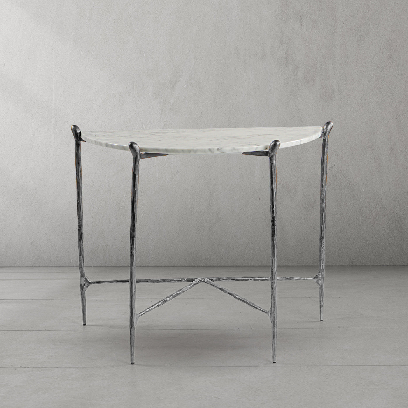 Thaddeus Horn Semi-Circle Marble Console Table