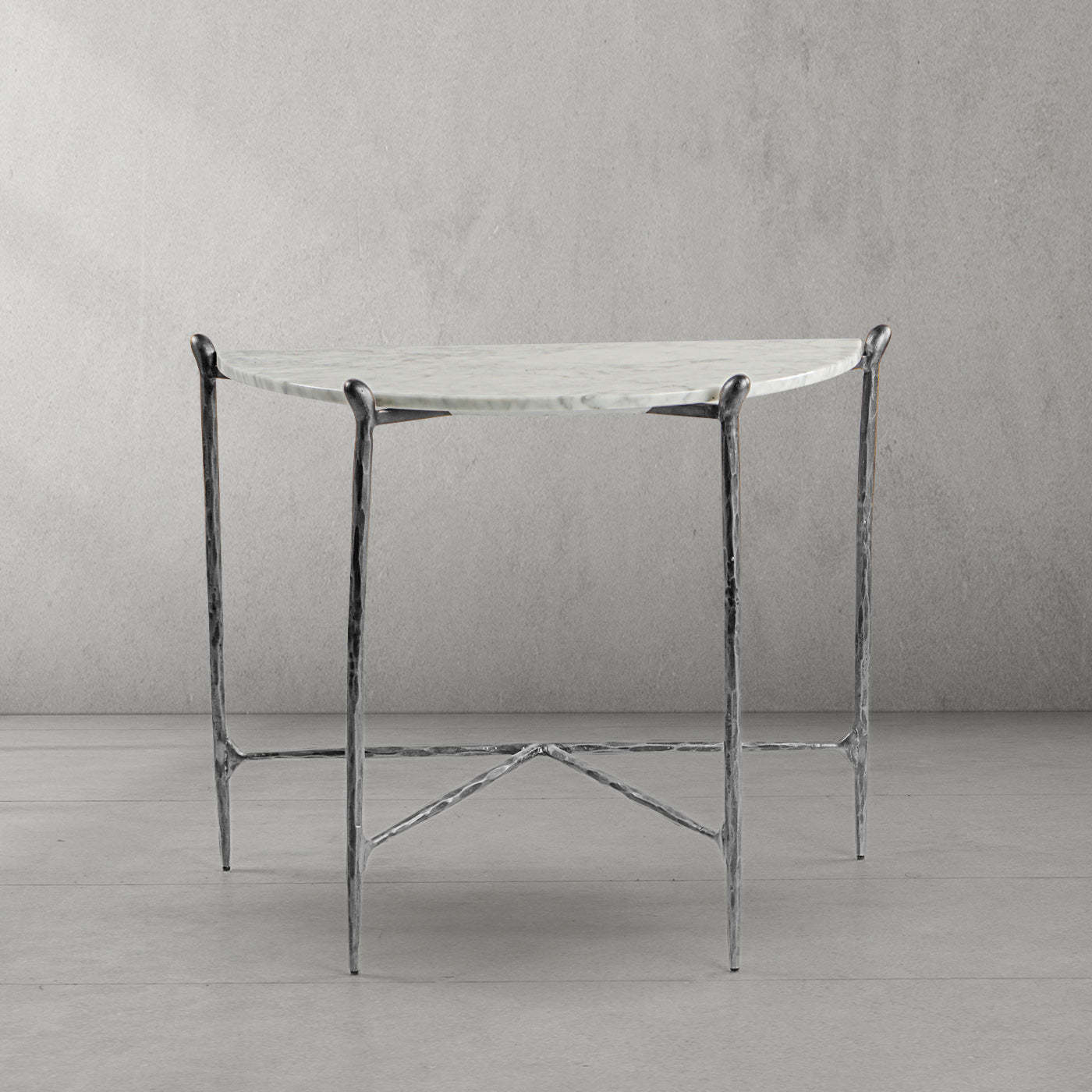 Thaddeus Horn Semi-Circle Marble Console Table