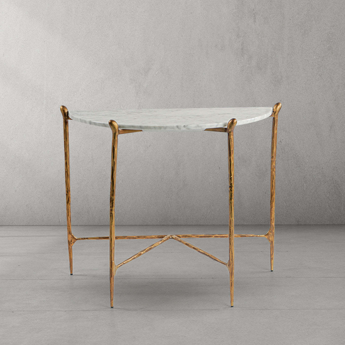 Thaddeus Horn Semi-Circle Marble Console Table