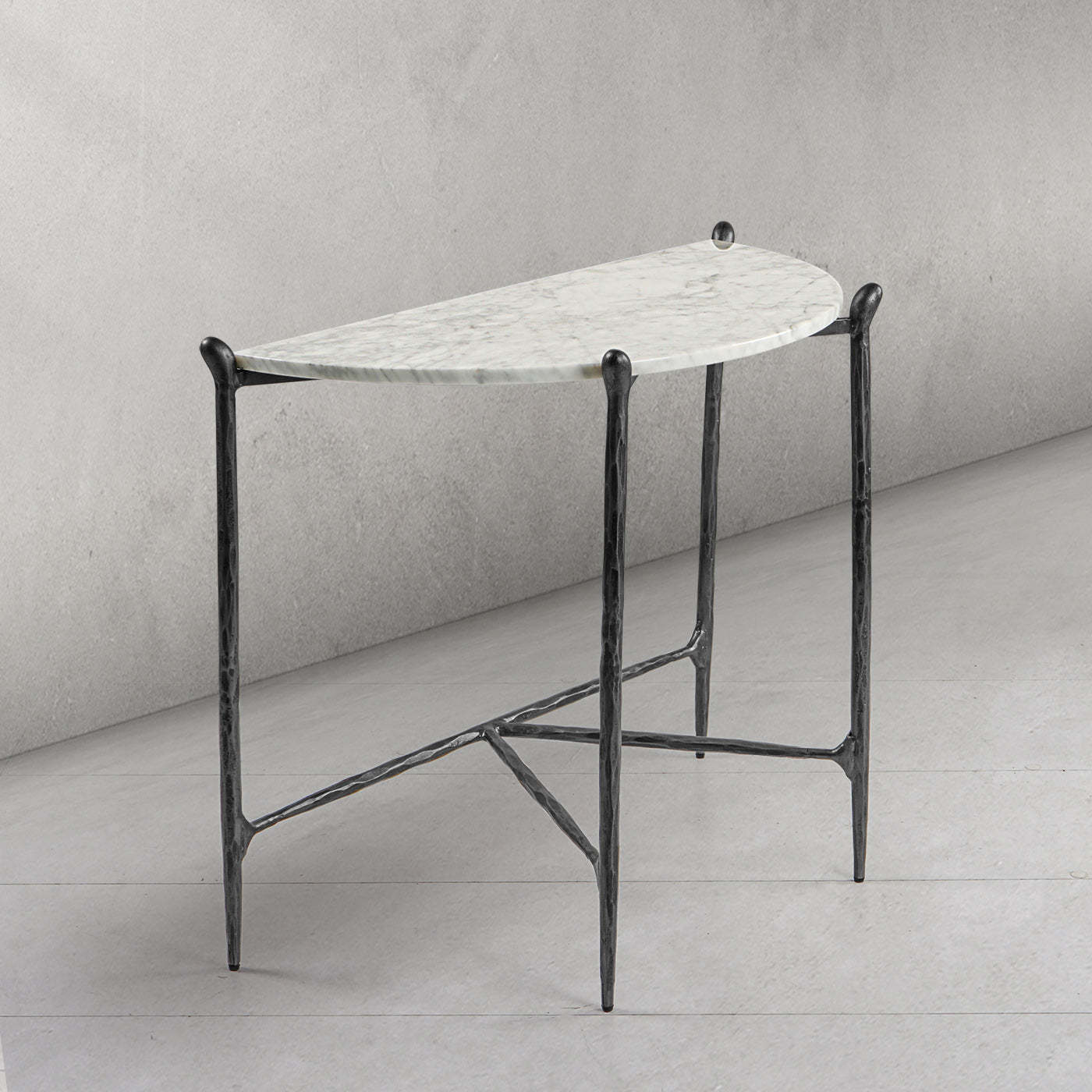 Thaddeus Horn Semi-Circle Marble Console Table