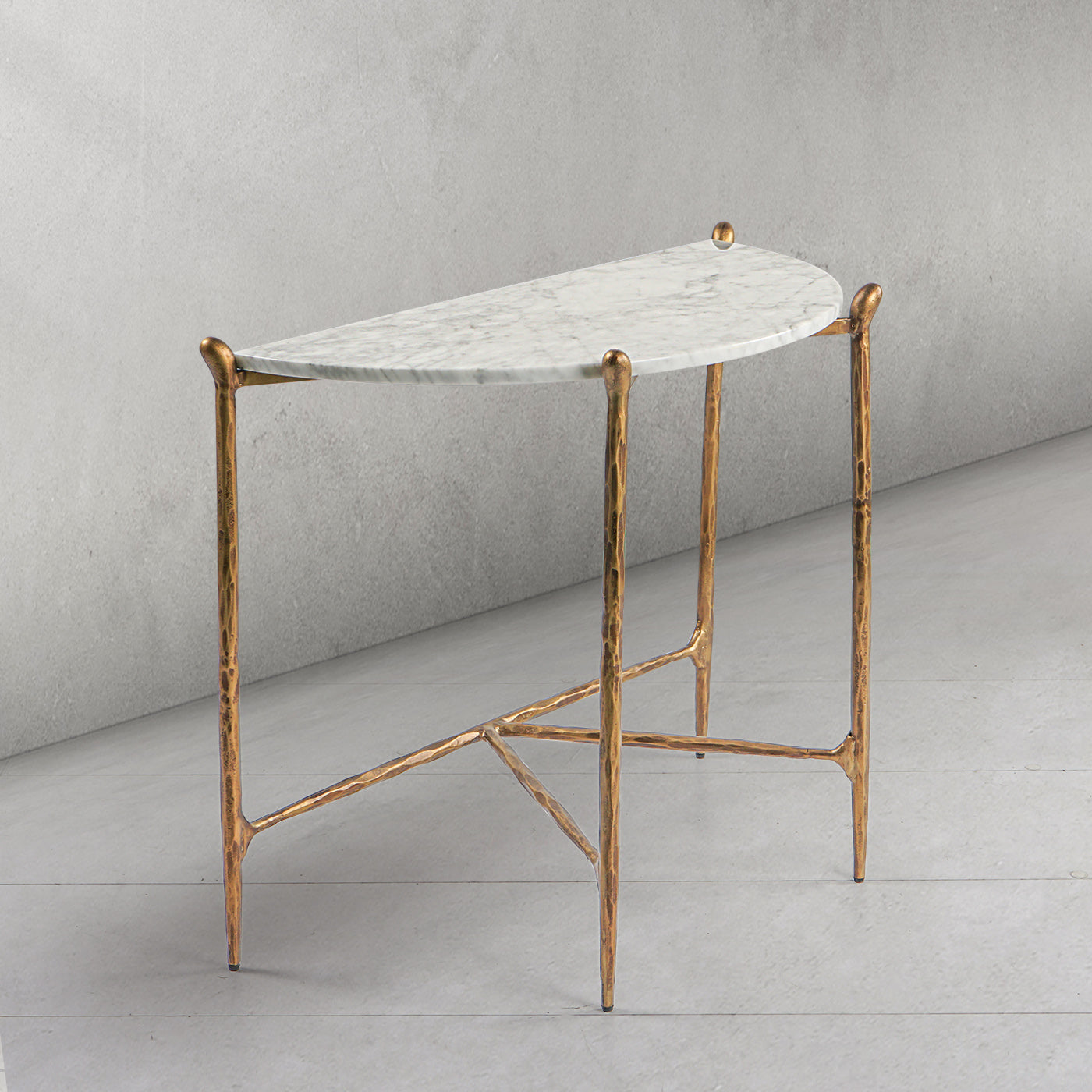 Thaddeus Horn Semi-Circle Marble Console Table