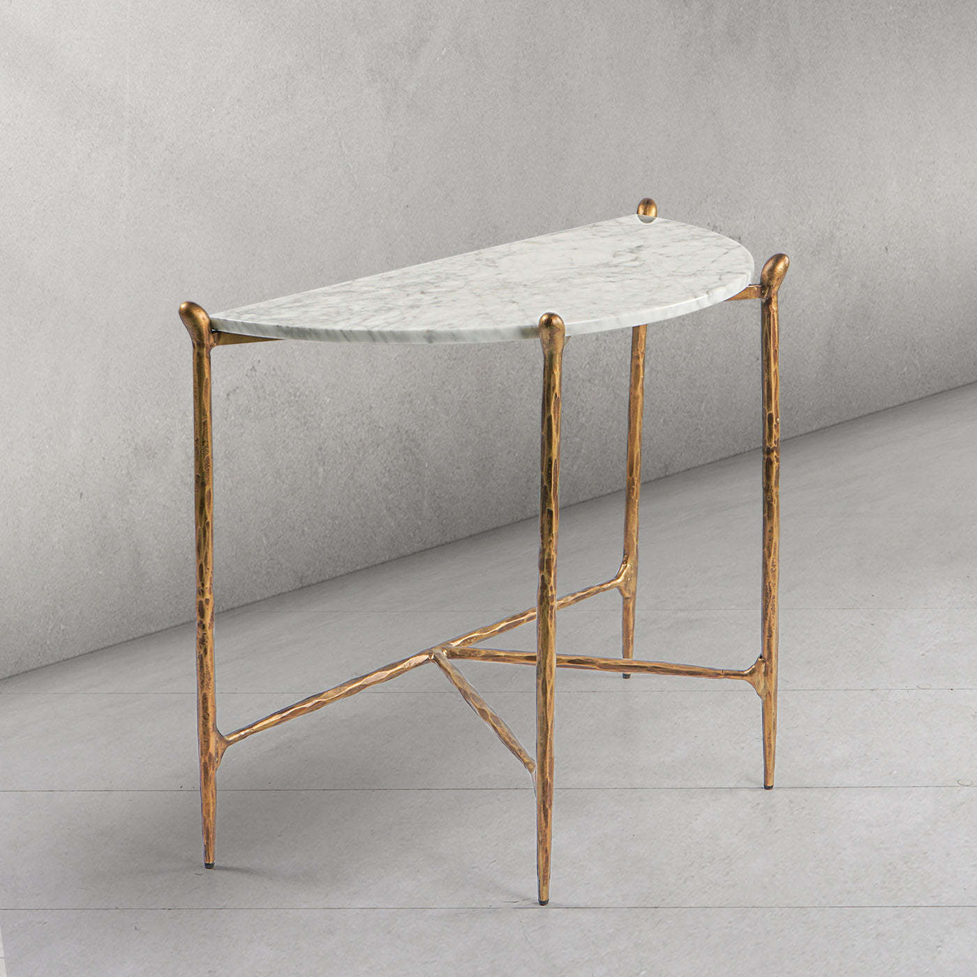 Thaddeus Horn Semi-Circle Marble Console Table