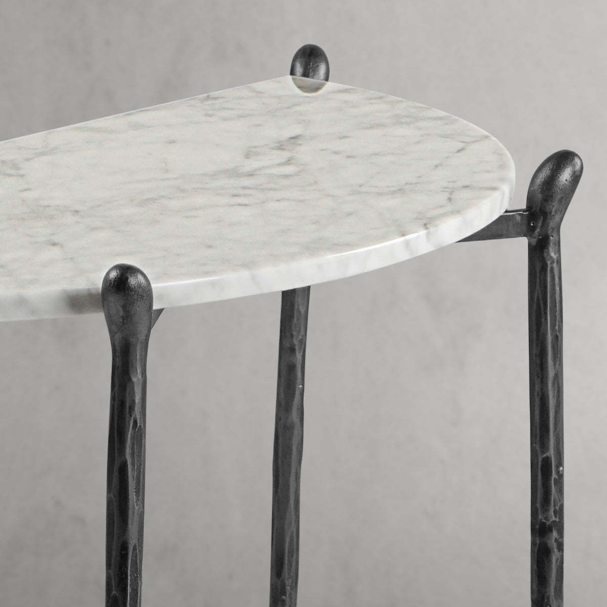 Thaddeus Horn Semi-Circle Marble Console Table