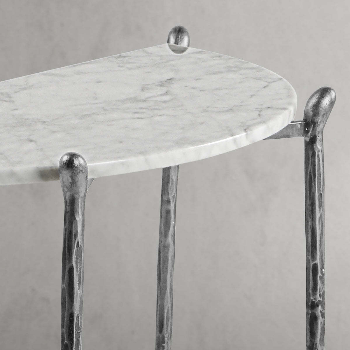 Thaddeus Horn Semi-Circle Marble Console Table