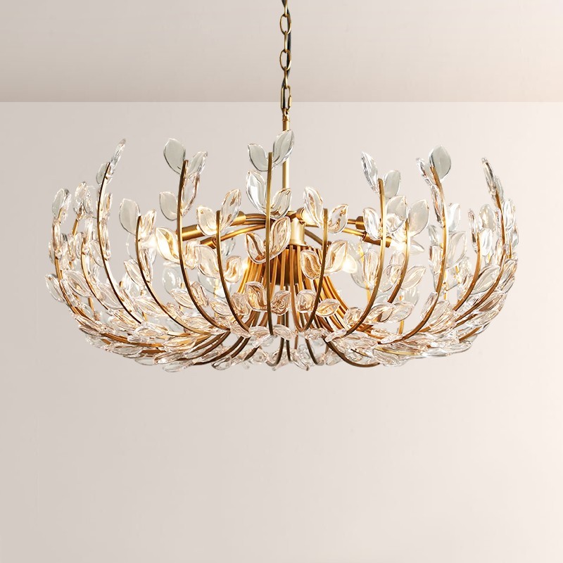 Adela Glass Petal 8 Light Chandelier