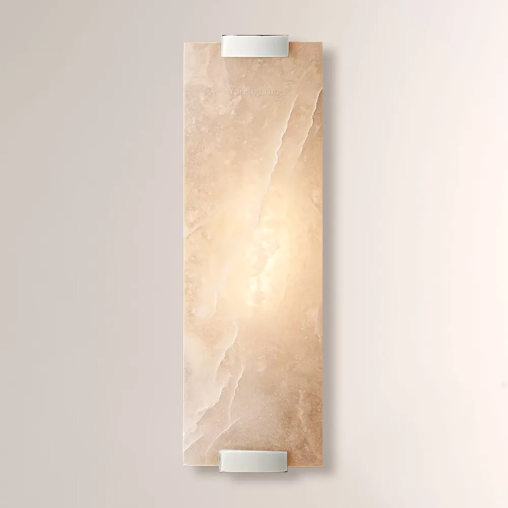 Hand-Carved Alabaster Grand Sconce