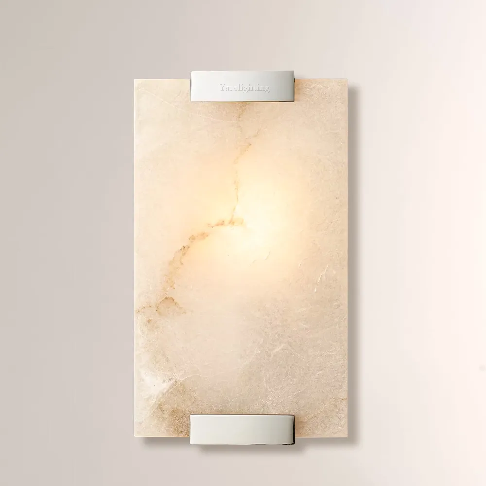 Hand-Carved Alabaster Sconce