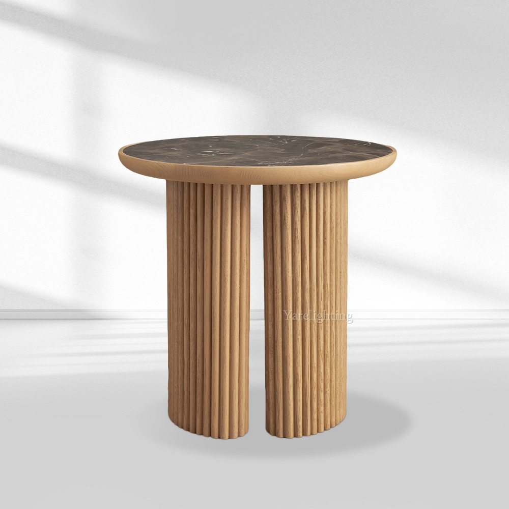 Astor Round End Table,Marble End Table, End Table For Living Room