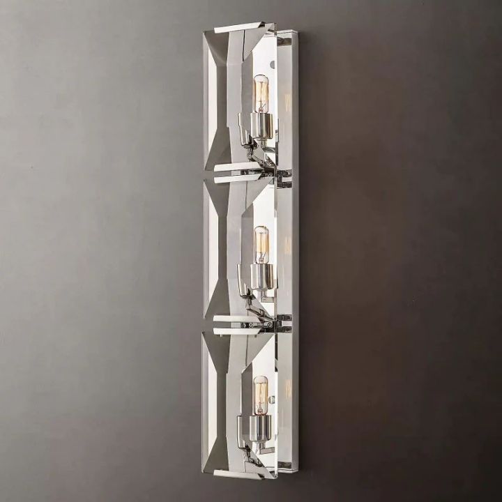 Hewson Multicurve Crystal Triple Wall Sconce