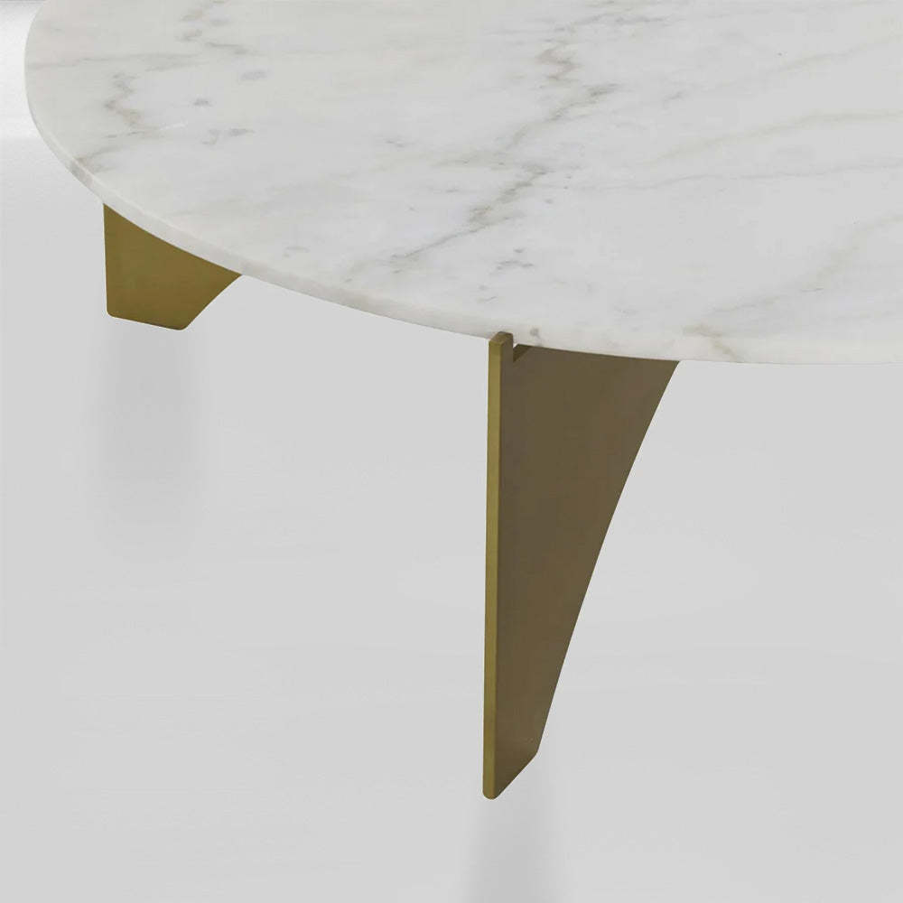 Baleno Marble and Brass Coffee Table