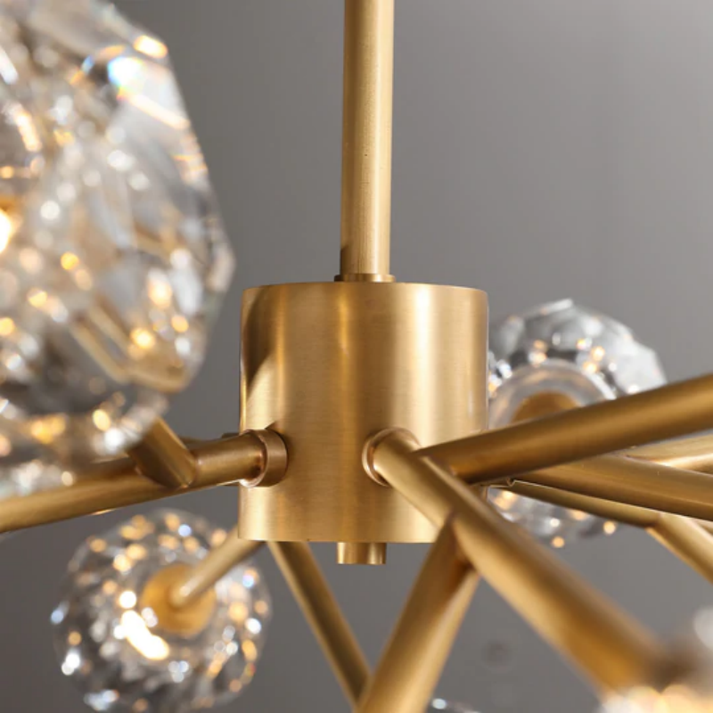 Balle Clear Crystal Round Chandelier 36"