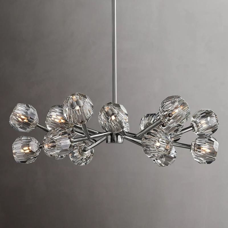 Balle Clear Crystal Round Chandelier 36"