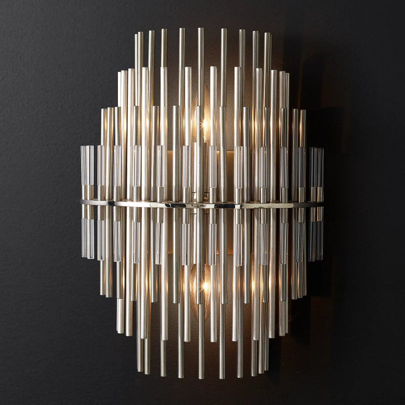 Bossy Industrial Wind Metal Tubes Wall Sconce