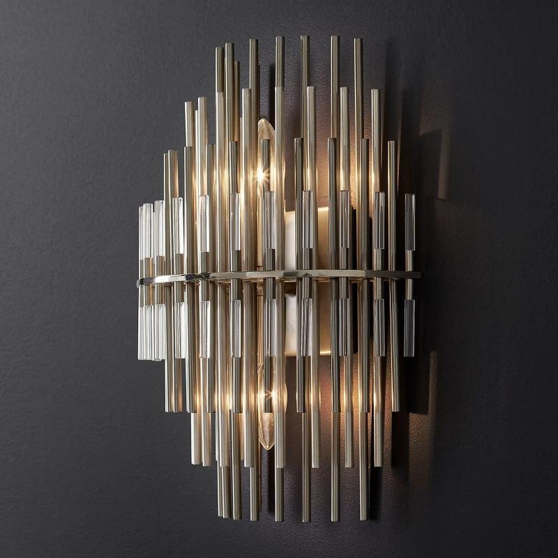 Bossy Industrial Wind Metal Tubes Wall Sconce