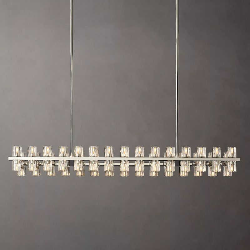 Brach Crystal Rectangular Chandelier 54"