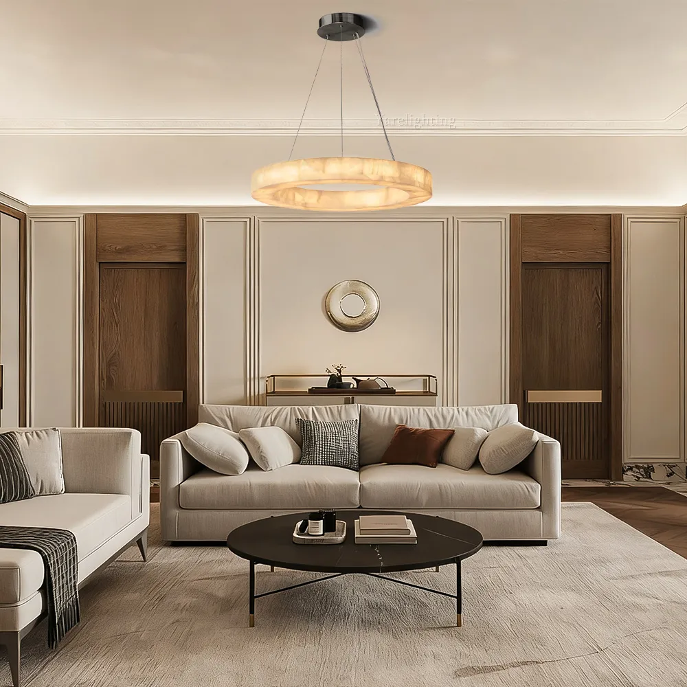 Riveage Calcite Round Chandelier 31"40"60"