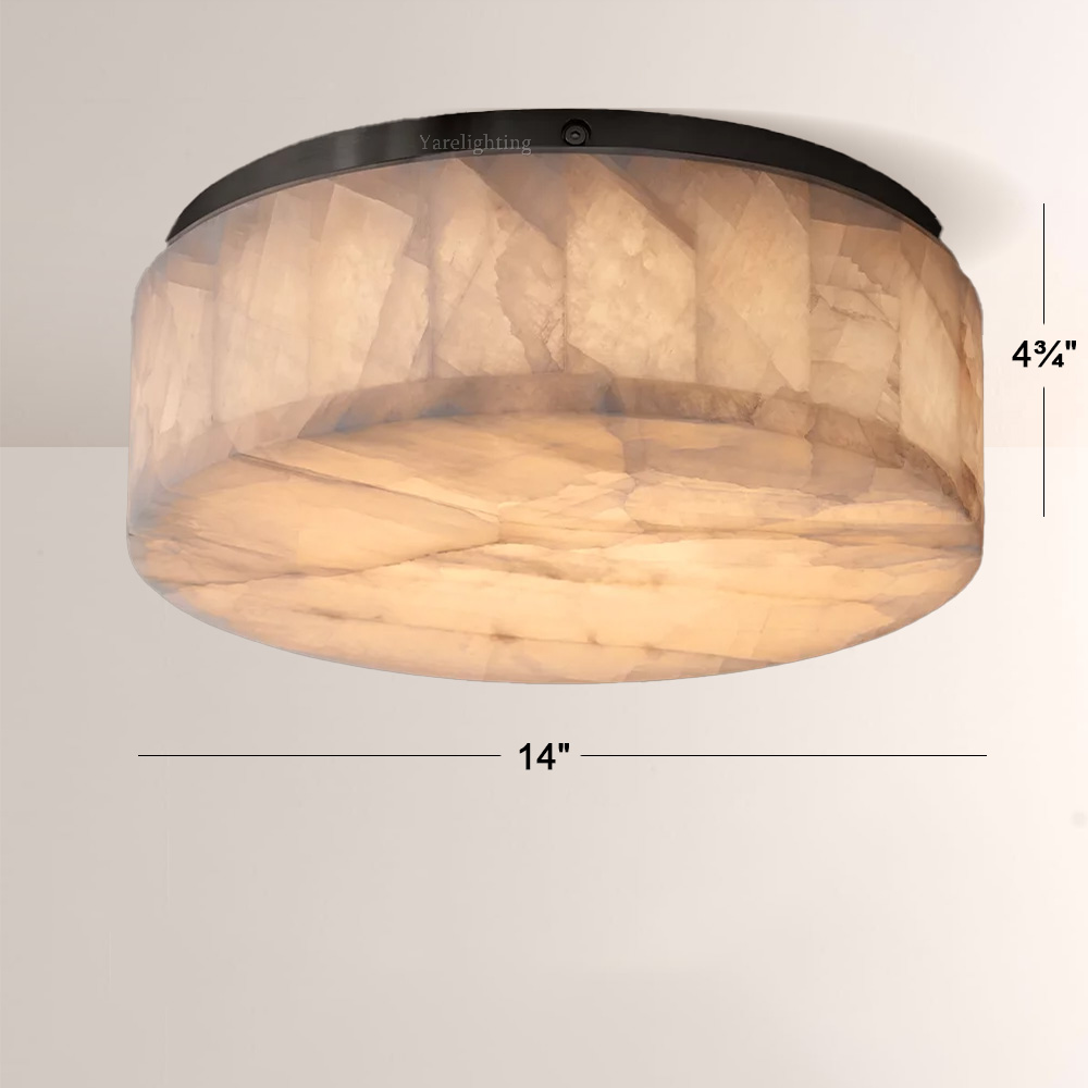 Riveage Calcite Round Flushmount 6"10"14"