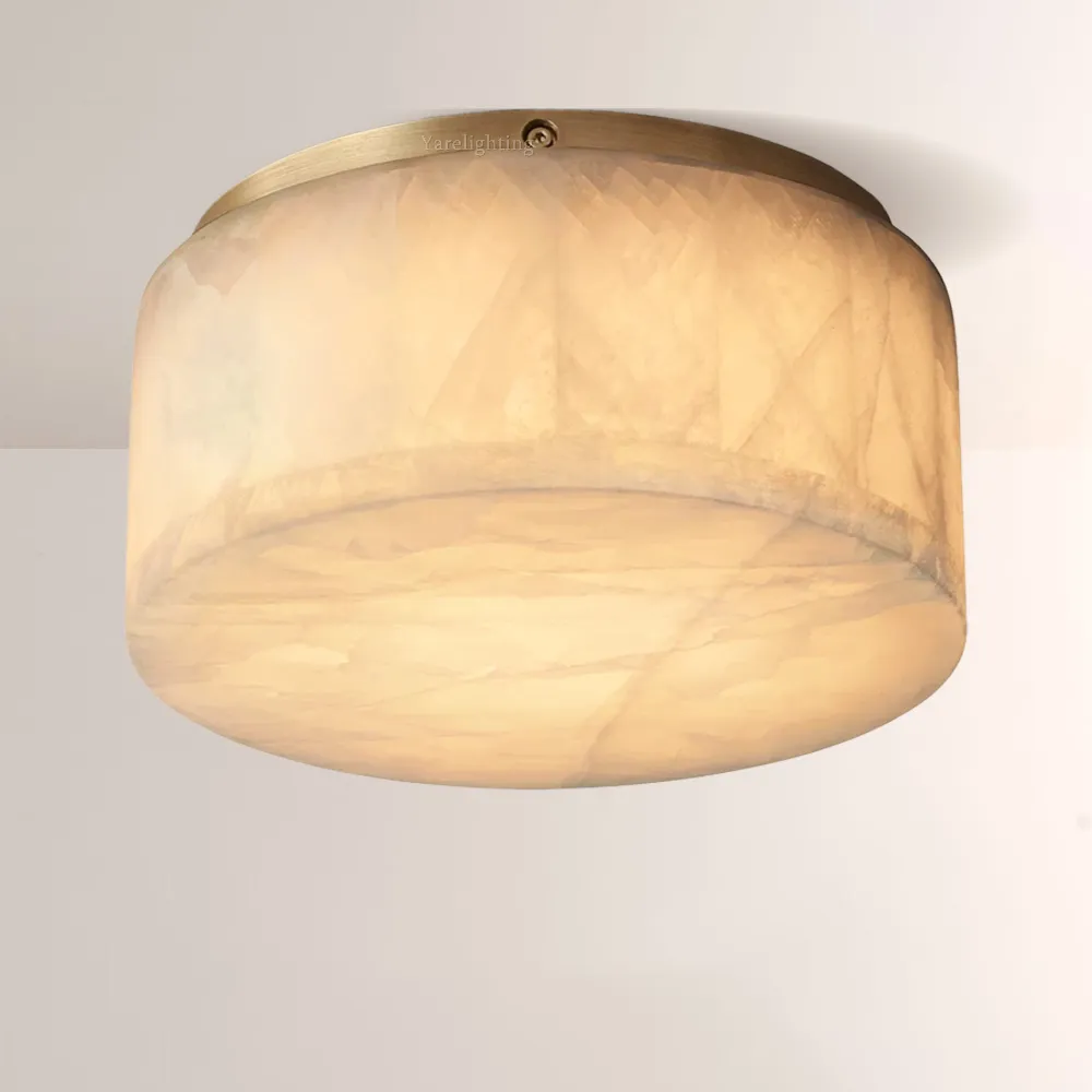 Riveage Calcite Round Flushmount 6"10"14"