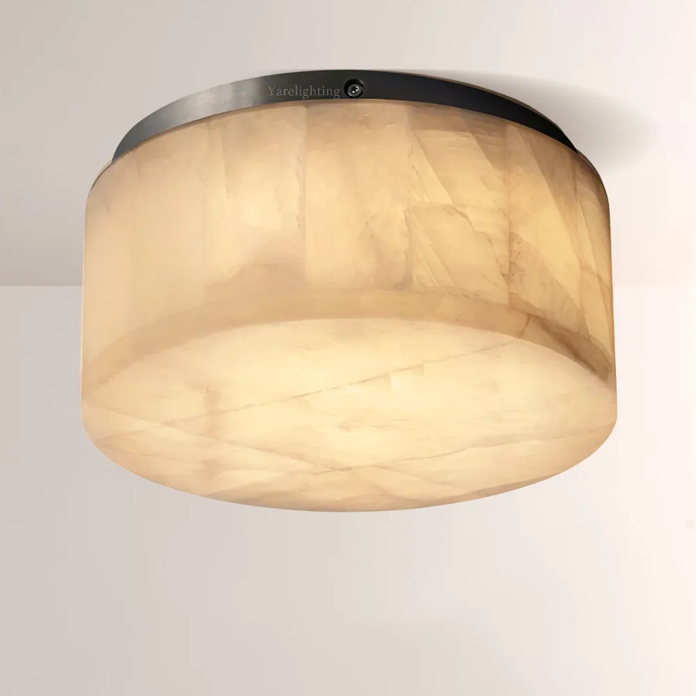 Riveage Calcite Round Flushmount 6"10"14"