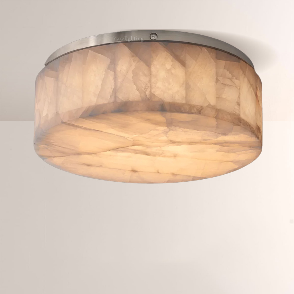 Riveage Calcite Round Flushmount 6"10"14"