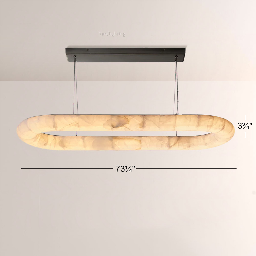 Rivager Lisse Oval Chandelier 57" 74"