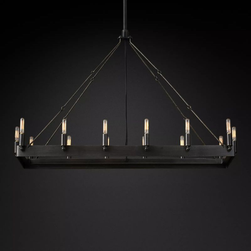 Camino Vintage Filament Rectangular Chandelier 41“