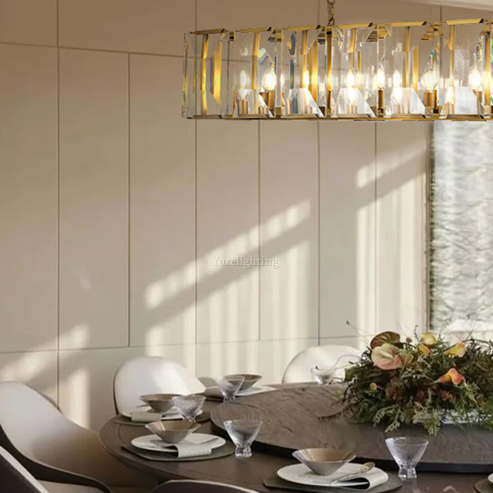 Hewson Multicurve Crystal Rectangular Chandelier 62“