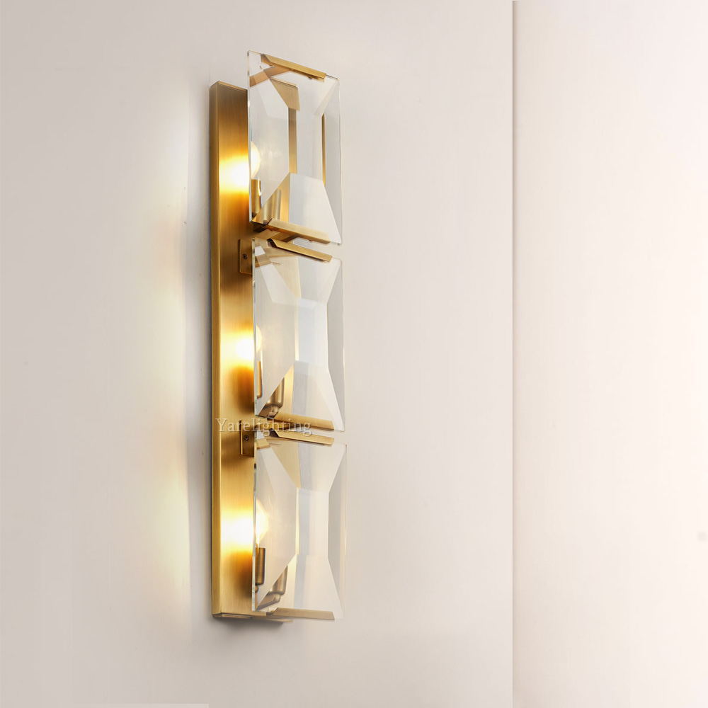 Hewson Multicurve Crystal Triple Wall Sconce,Modern Crystal Wall Sconce