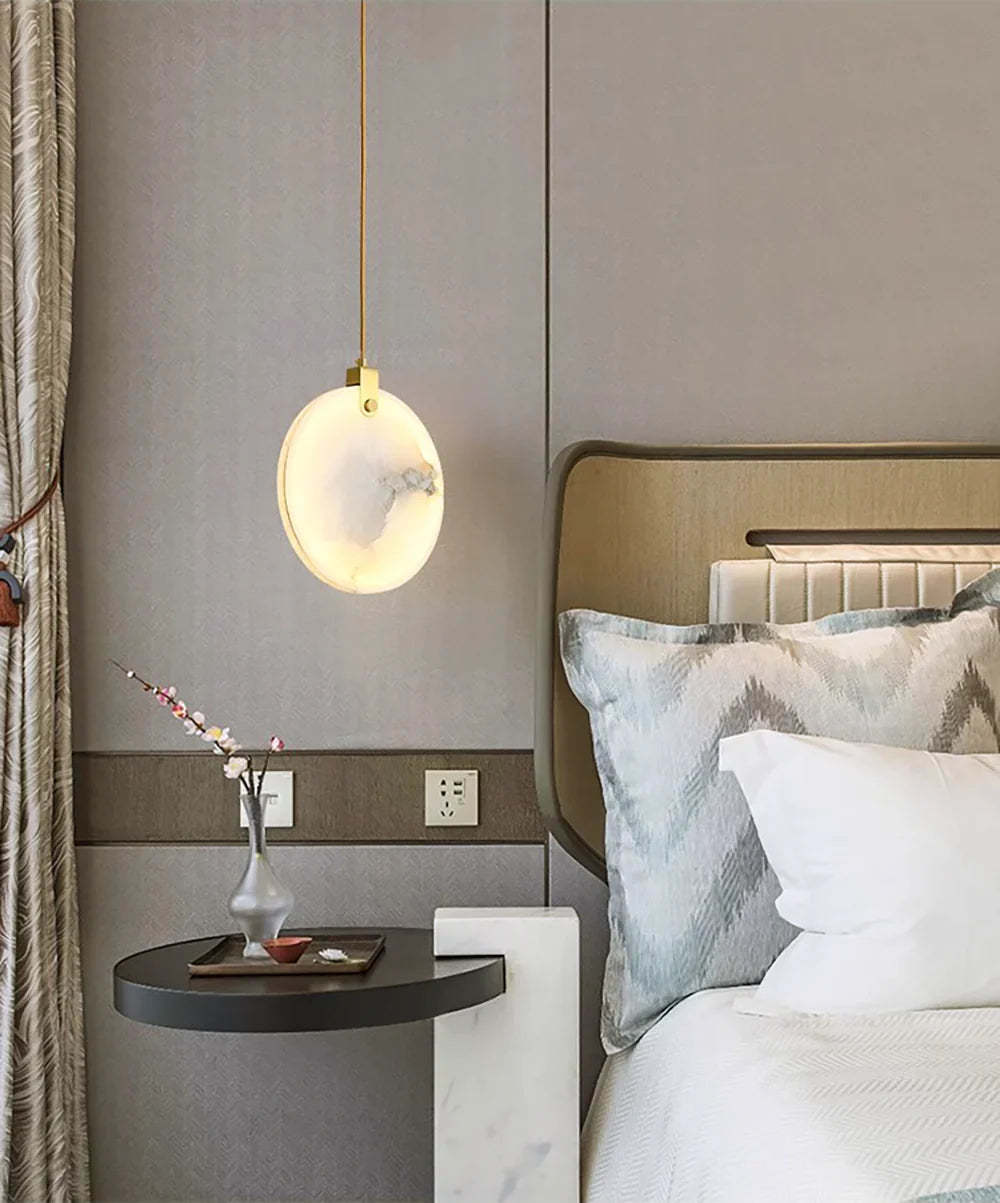 Moonshade Natural Marble Pendant Light Fixture