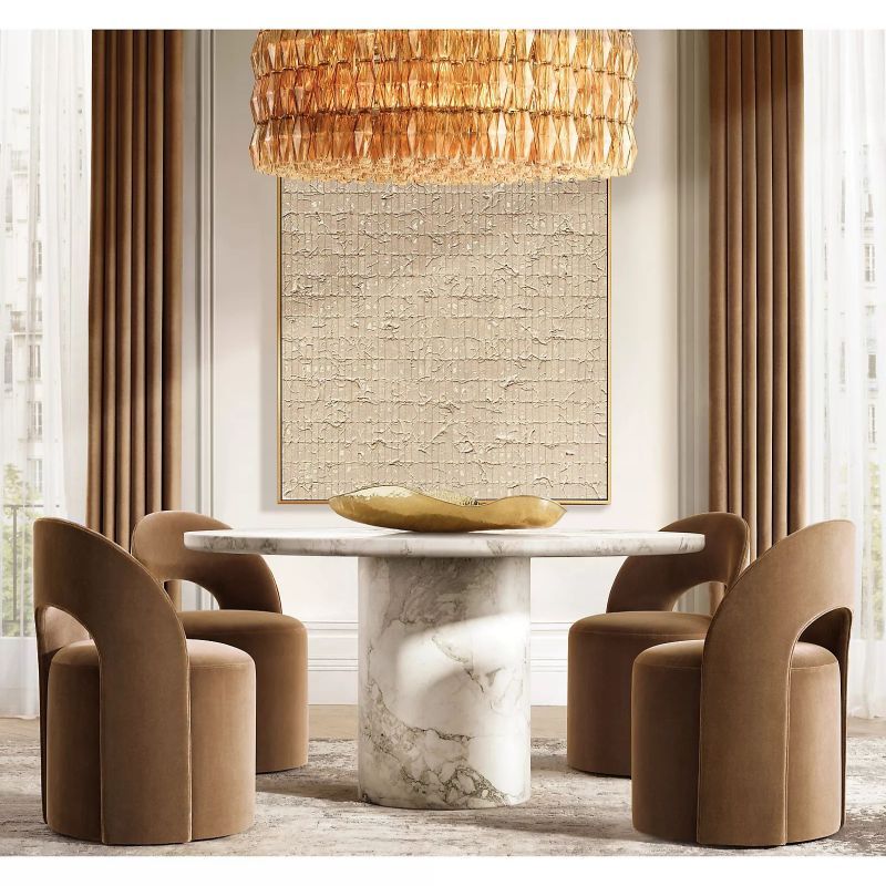 Evelyn Crystal Round Chandelier 37"