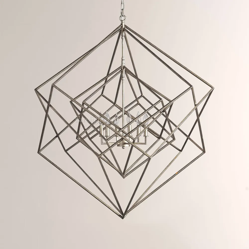 Geode Chandelier 44.25",Modern lron Chandelier for living room
