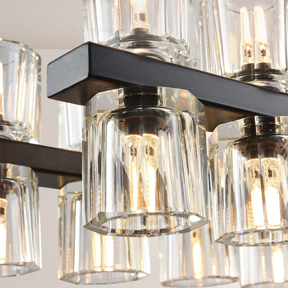 Brach Crystal Rectangular Chandelier 54"