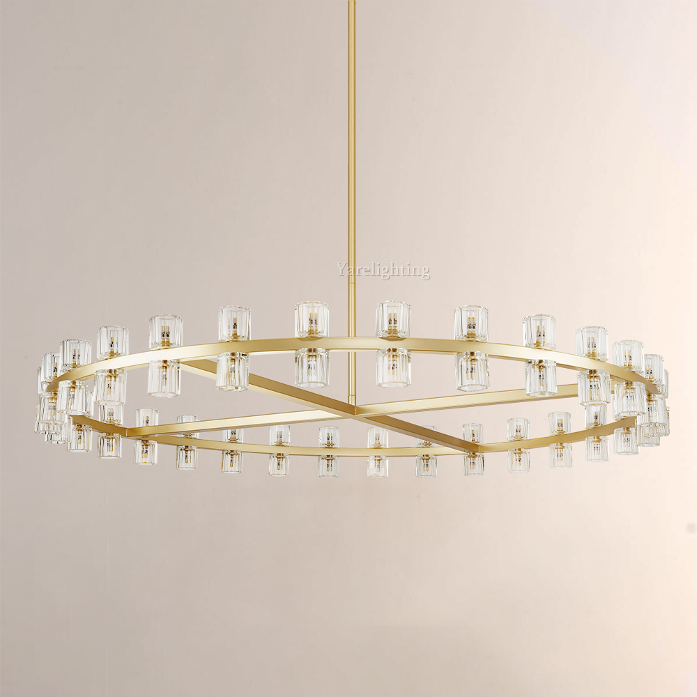 Brach Crystal Shades Round Chandelier 60"