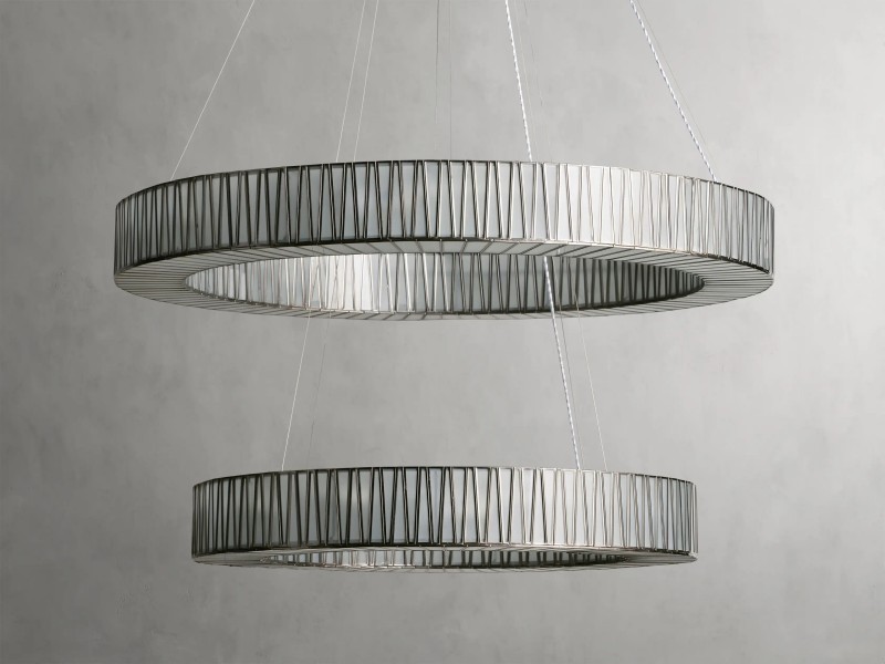 Junit Glass  2-Tier Round Chandelier
