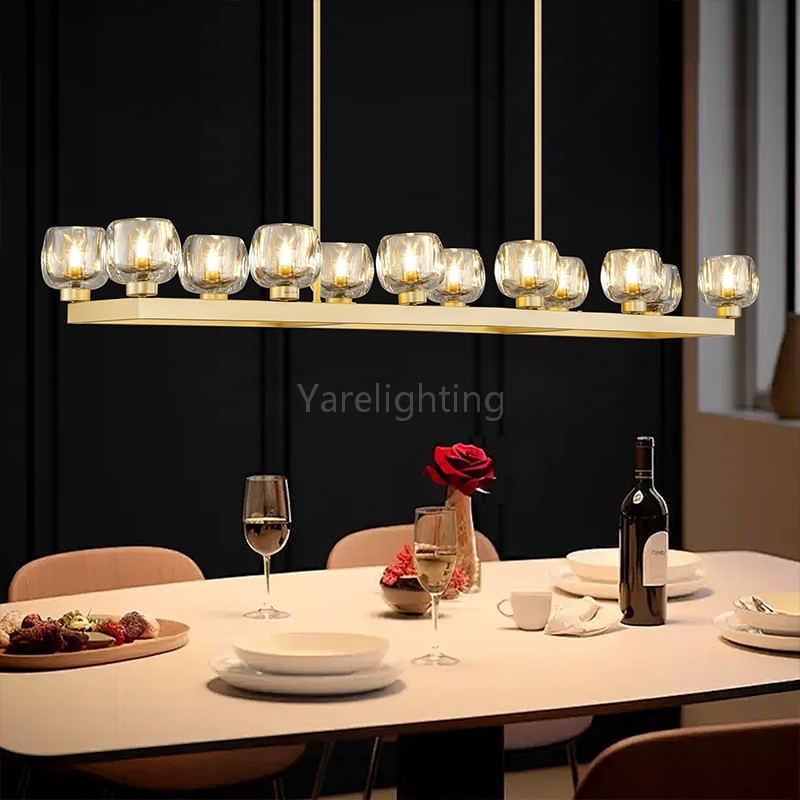 [Copy]Kirsten Glass Linear Chandelier 54"