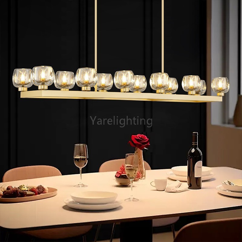 [Copy]Kirsten Glass Linear Chandelier 54"