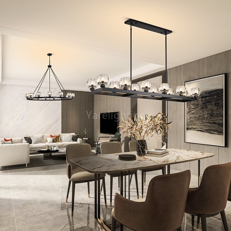 [Copy]Kirsten Glass Linear Chandelier 54"